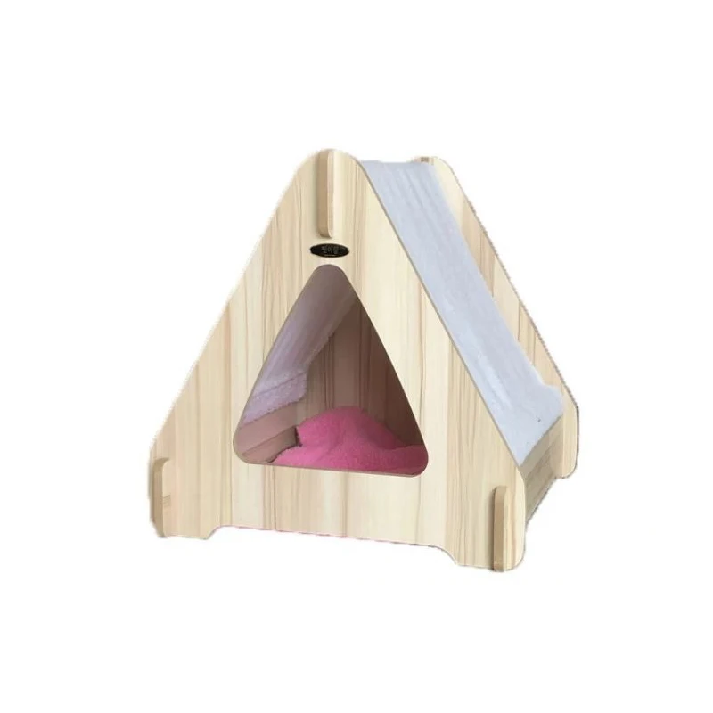 Cat Kennel Nest Pet Tent Dog warm Comfortable House Cage Wood Removable Dog Tent Bed