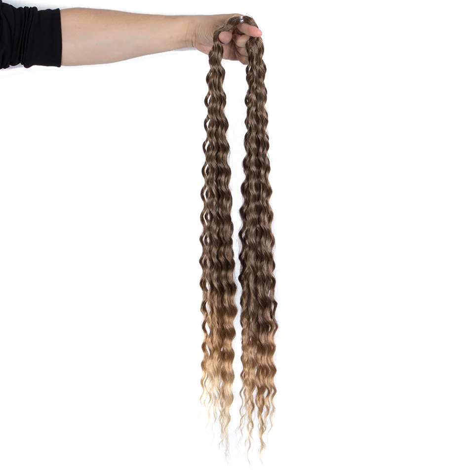 Monica Ariel Russia Jessica Katrine Crochet Synthetic Braiding Hair Extension Loose Deep Wave Synthetic Curly Wave Twist