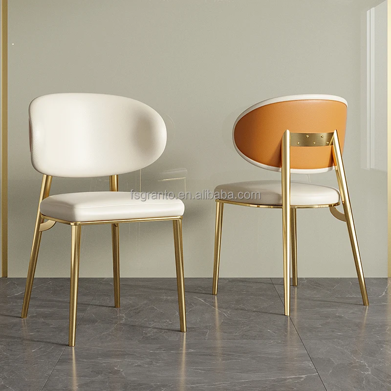 Comfortable Simple Dining Room Furniture Chair Luxury Leather Lounge