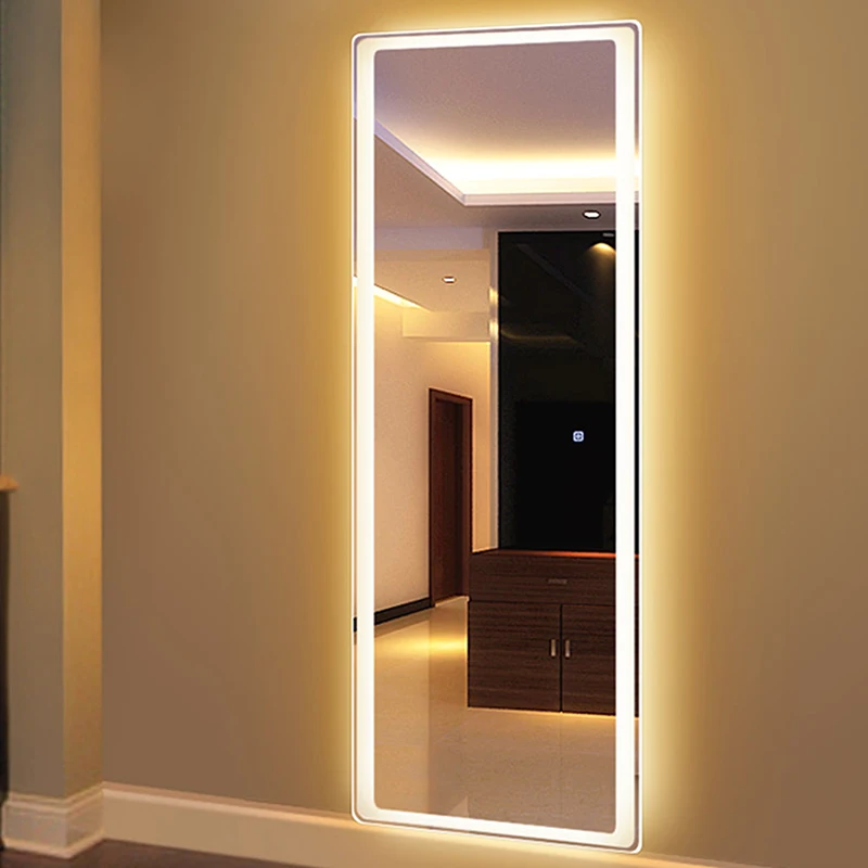 Mirror Manufacture Wall-mounted Smart Frameless LED Lighted Shower Makeup Mirror Wall Hanging Full Length Smart Mirror