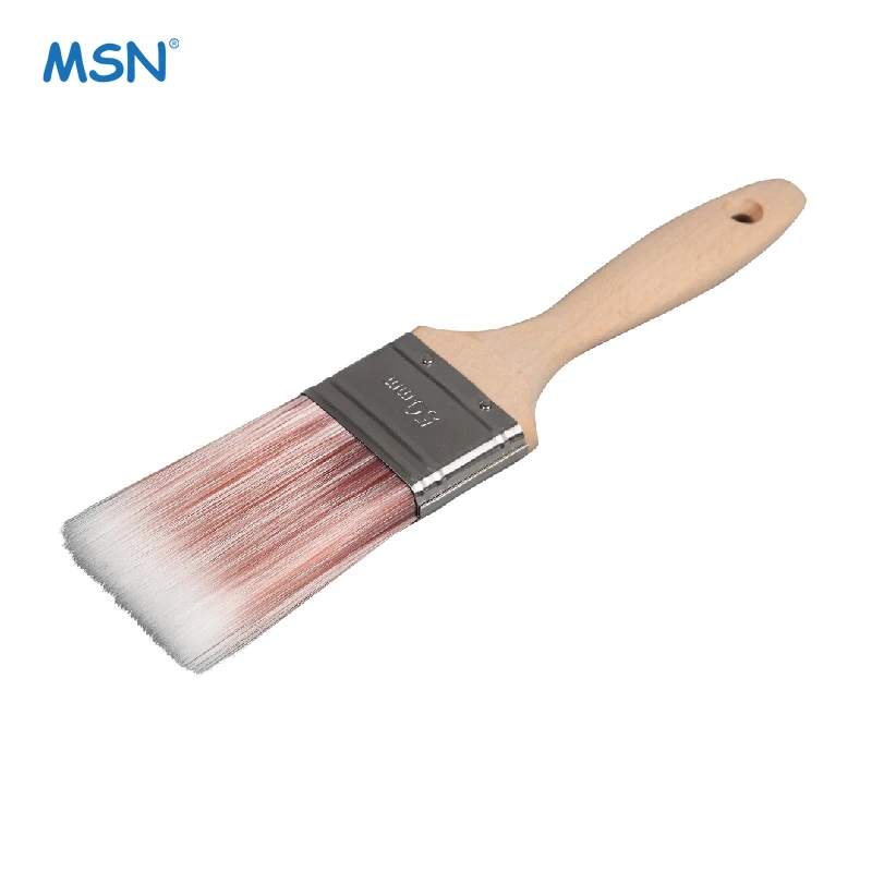 MSN Synthetic Paintbrush with 100% SRT filament Trim Wood Handle good price high quality professional paint brushes