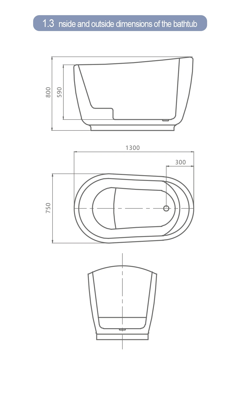 Hotel modern design freestanding bath tub acrylic solid surface beige quartz color bathroom bathtub
