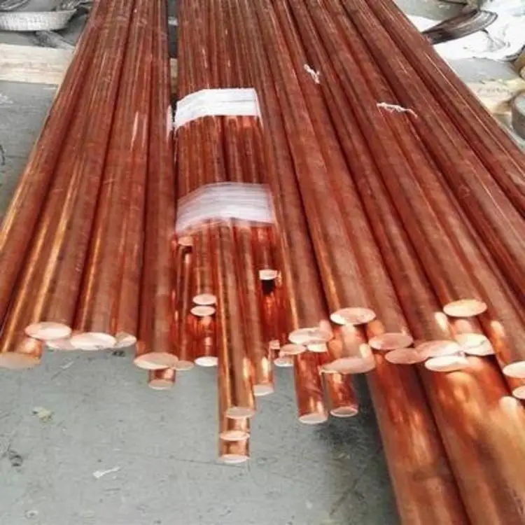 C10100 C11000 C11100 C12000 C12200 C11600 2.4 Meters Earth Copper Rod 16mm Copper Bars