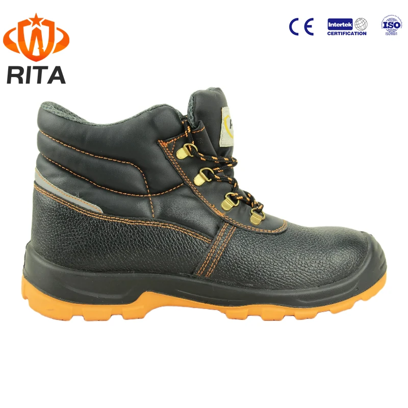 Casual Light Weight Embossed Action Leather Pu/Rubber Sole Steel Toe Safety Shoes Boots