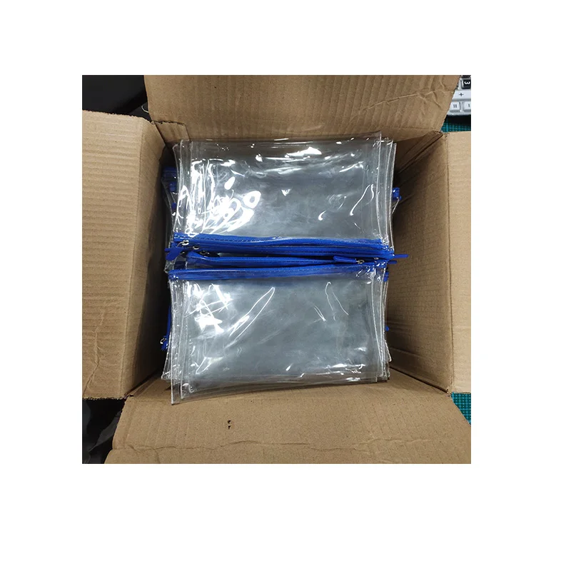  Goods in Stock Waterproof Clear Transparent A4 A5 A6 Poly Plastic Slider Zipper Envelope Sewed PVC File Bag