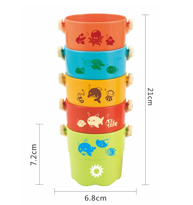 Wholesale Price Rich Colorful Round Snuggly Stacked Handheld Bucket in Bathroom