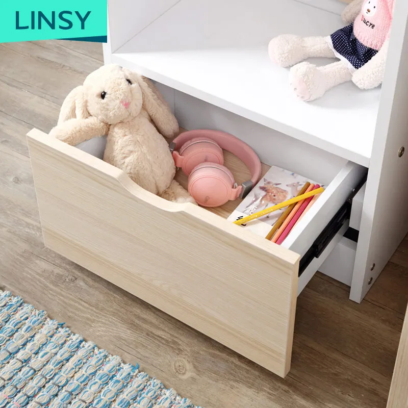 Linsy Деревянный Детский комплект мебели для спальни детская кровать