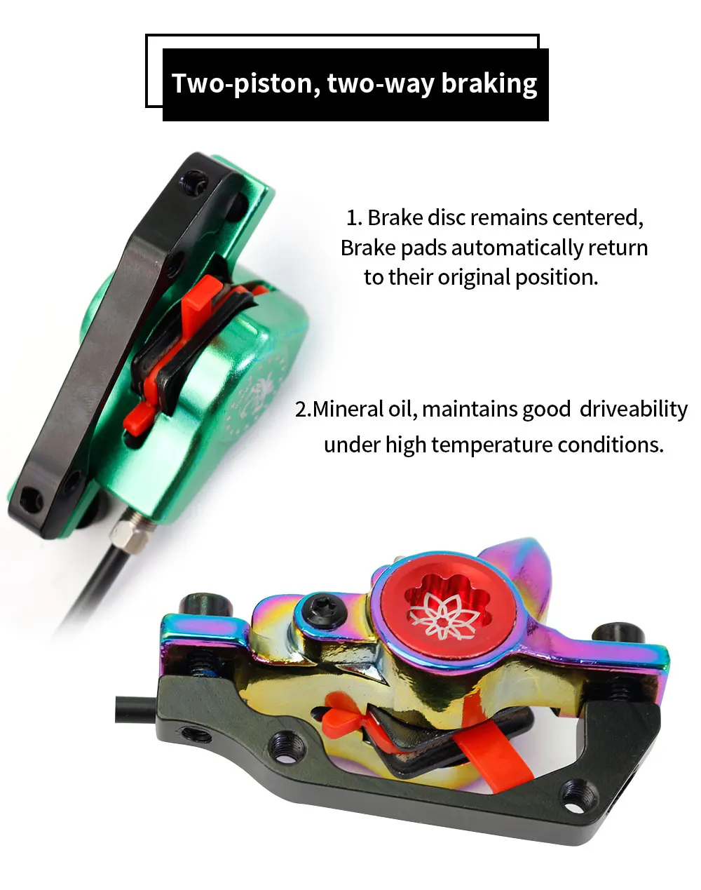 MTB Mountain Bike brake Front Rear Disc Brake 800mm 1400mm Bicycle Hydraulic Oil Disc Brake Set