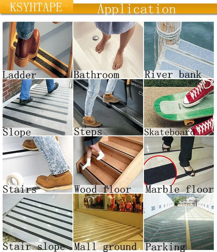 Wholesale Self Adhesive Waterproof Grip Bathtub Strip Non Slip Stair Safety Walk tread anti skid tape for Steps