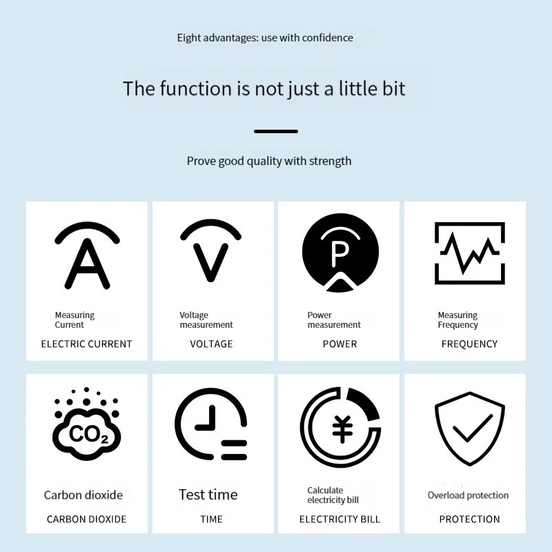 Deli DL333501 Electricity Meter Meter Home Air Conditioner Power Test Power Monitor 10A