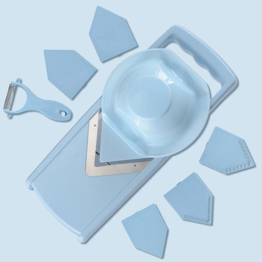 
Free Shipping multifunctional 5 in 1 V blade hand pull chopper mandoline vegetable slicer dicer 