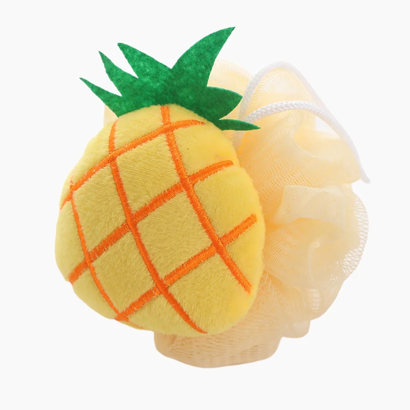 Gmagic Bath Loofah Women Shower Sponge Flower Shape Fruit  Designs Mesh Pouf Clean Body Shower Scrubber Bath Ball