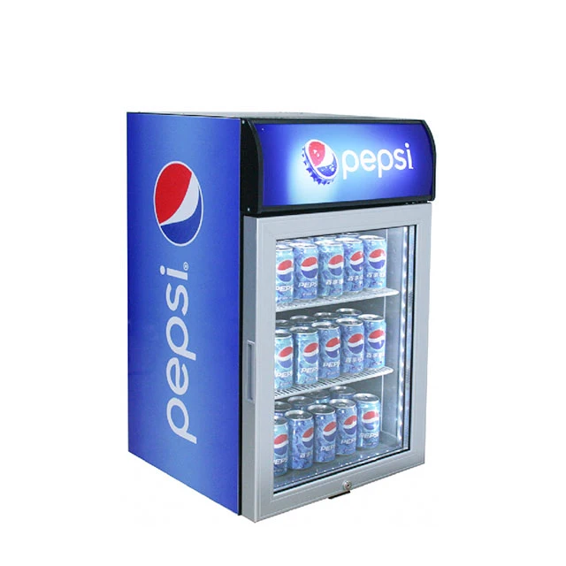 Countertop Cooler with Canopy High Quality Beverage Refrigerator Display Cooler for Drinks Cooling 56L