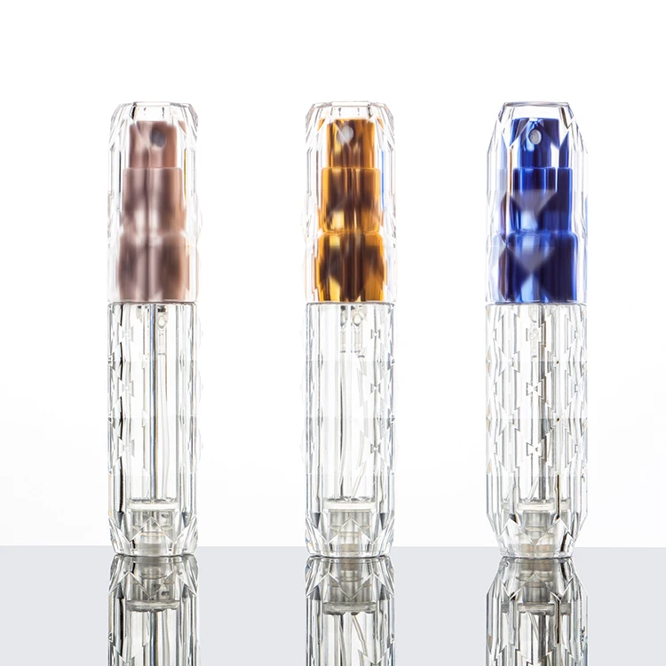 Bottom Filling Empty Slim Perfume Sample Glass Vials Pump Perfume Tester Vials Sprayer Bottle Screen Printing Logo