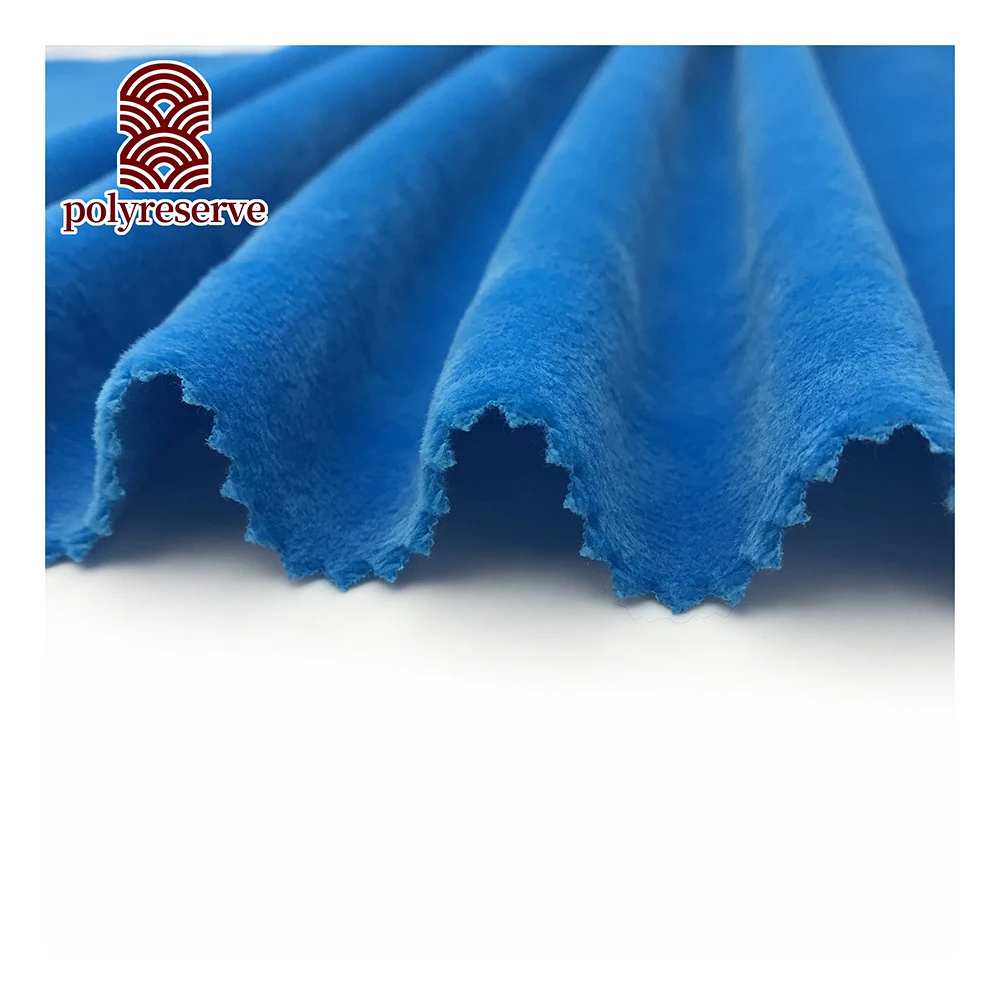 POLYRESERVE Plain Dyeing Crystal 100% Polyester Super Soft Velvet For Toy