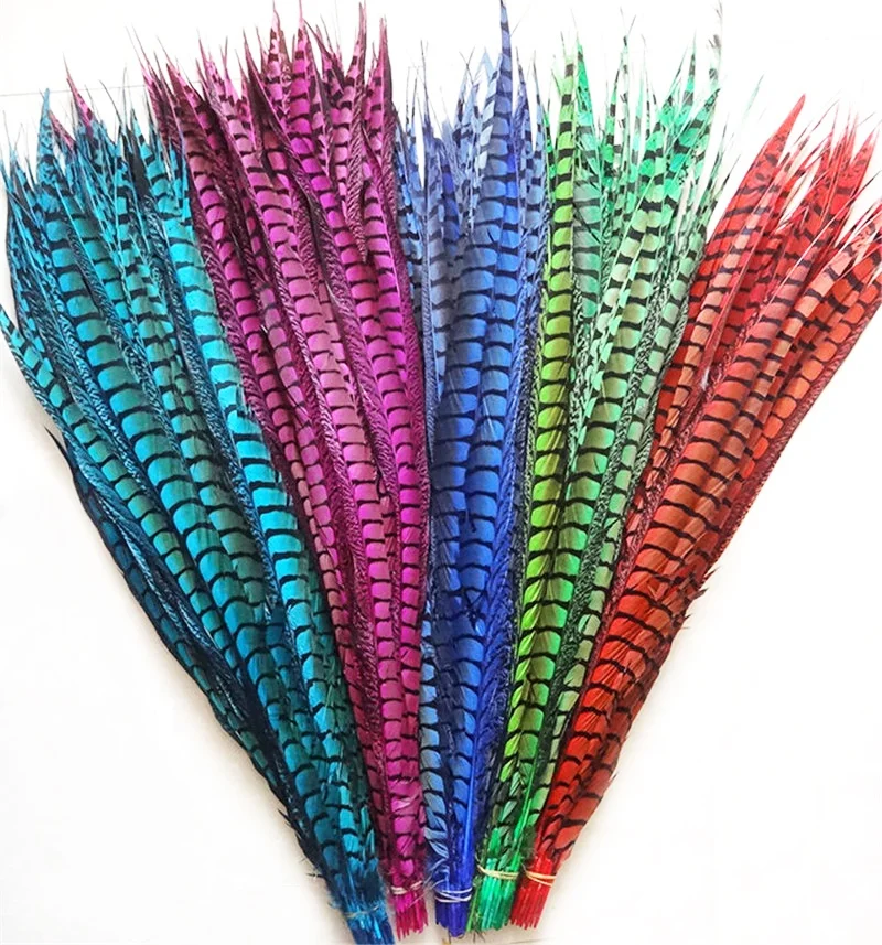 100-110cm colorful Lady amherst tail pheasant feather pheasant feather to decoration artificial pheasant feather