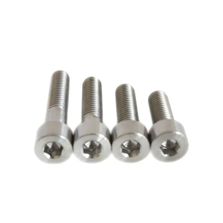 High strength DIN912 M2.5 hex socket cap head Ti-6AL-4V GR5 TC4 titanium screws titanium bolts for rc cars drones