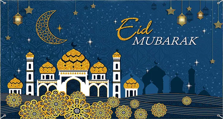 2022 New Arrivals Ramadan Decorations Muslim Eid Mubarak Ramadan Gold Wooden Desktop Decoration