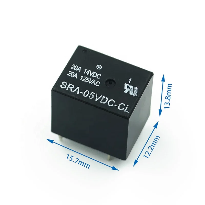 Power Relay SRA-05VDC-CL SRA-12VDC-CL SRA-24VDC-CL Relay 5V 12V 24V 20A 5Pin One Open One Close Car Automotive Relay