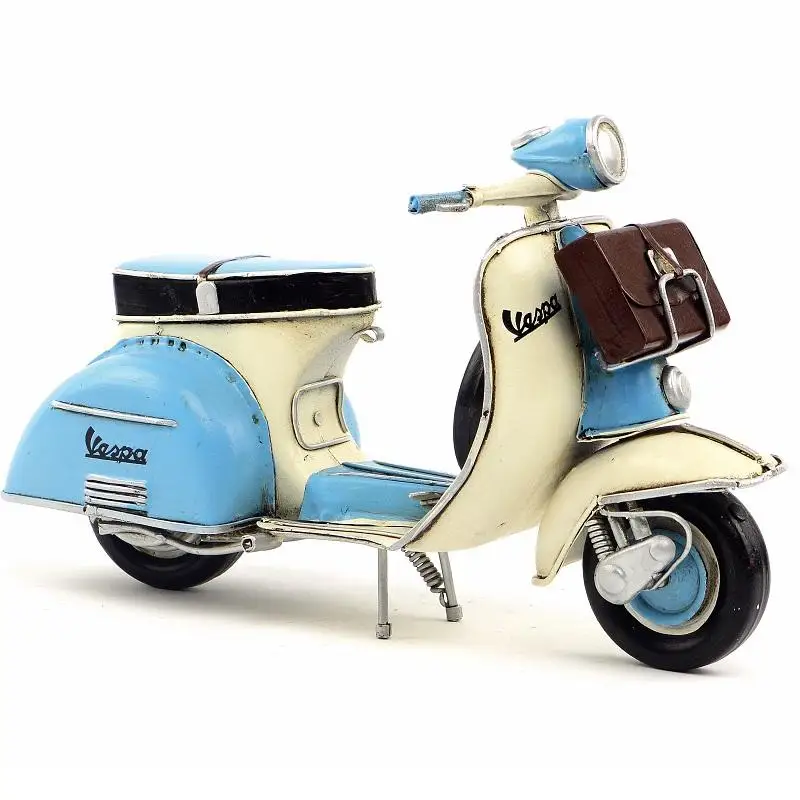 Handmade Motorcycle Antique distressed crafts VESPA scooter simulation model home furnishing decoration