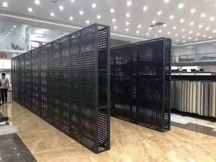 Customizable Ceramic Tile Display Racks for Quartz Granite Marble Stone Horizontal Metal Stand for Tile Display