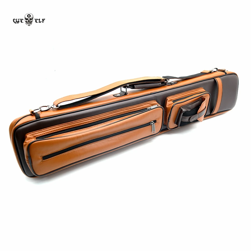 Cueelf  2 Butts*4 Shafts Carom Stick Case / 6 Holes Billiard Case/ Carom Cue Case Carry Case