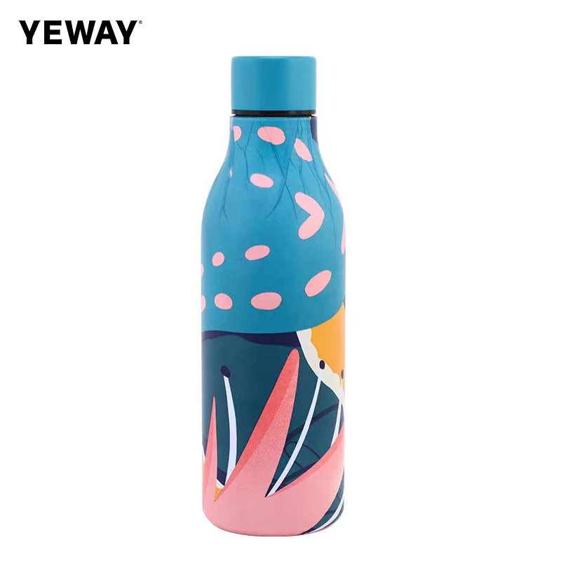 NEW Wholesale Outdoor Metal Drinking Colorful Customized 500Ml Aluminum Vacuum Flasks Thermoses Sport Water Bottle