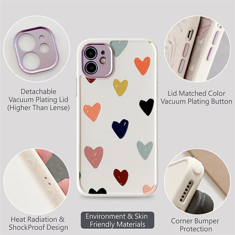 2022 Dropshipping New Aesthetic Love Heart Floral Cover Soft Shockproof Silicone Phone Case Girl For iPhone 13