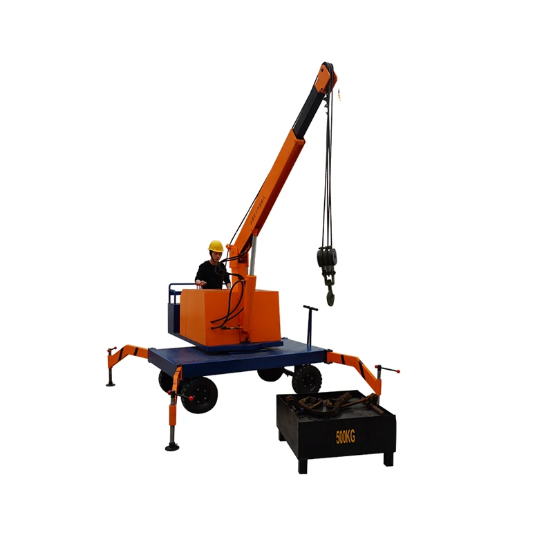 electric hydraulic mini lifting crane for warehouse