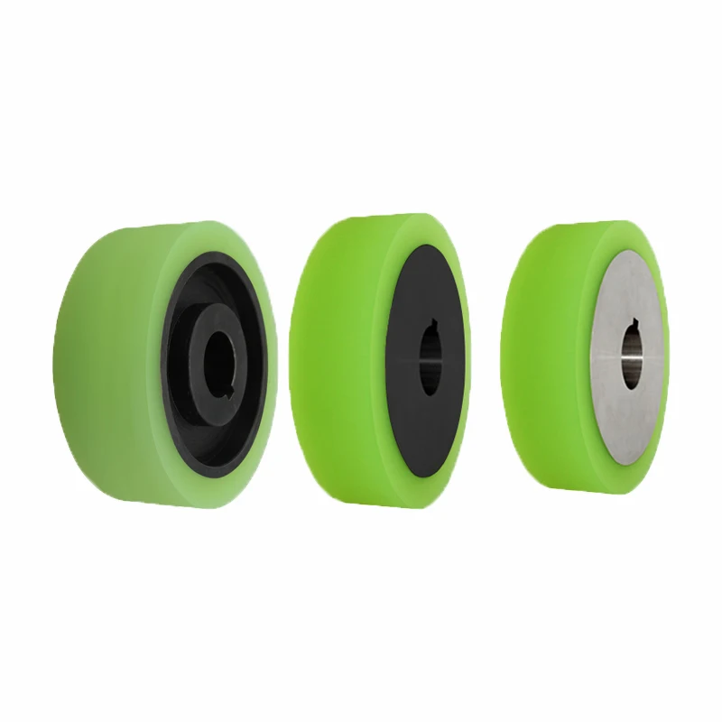 Coated rubber roller polyurethane wheel AGV drive wheel RGV intelligent robot anti-skid wheel