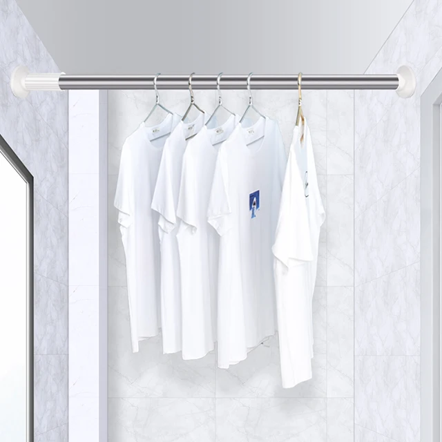 Plastic Steel bathroom curtain with rod 16mm curtain pole Curtain Pole Track With Accessories