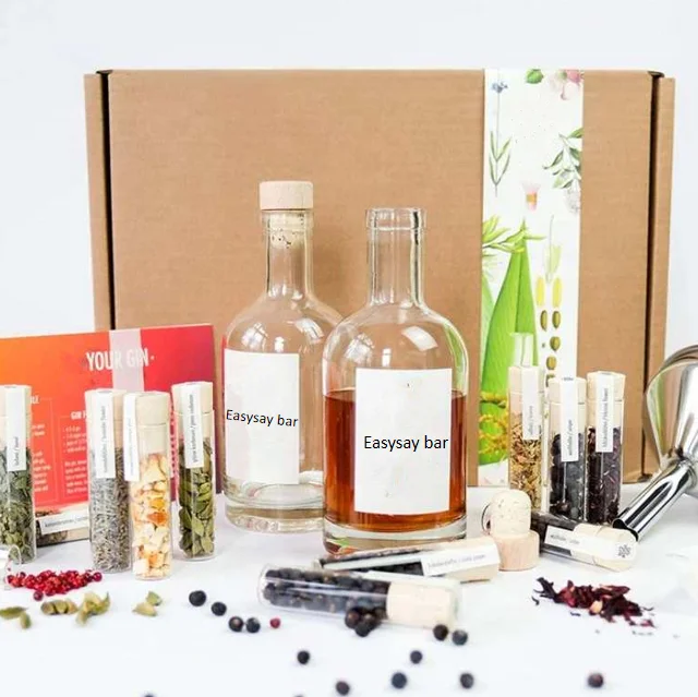 12 Spices Gin-making Non-alcoholic Gin And Garnish Set Diy Kit WHISKY Infusion Funnel Jigger Whiskey Ice Stone
