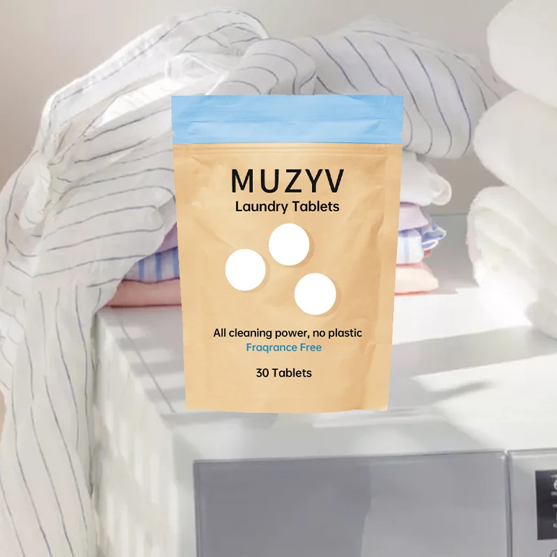 Private label concentrated laundry srtips natural washing tablet laundry detergent sheets