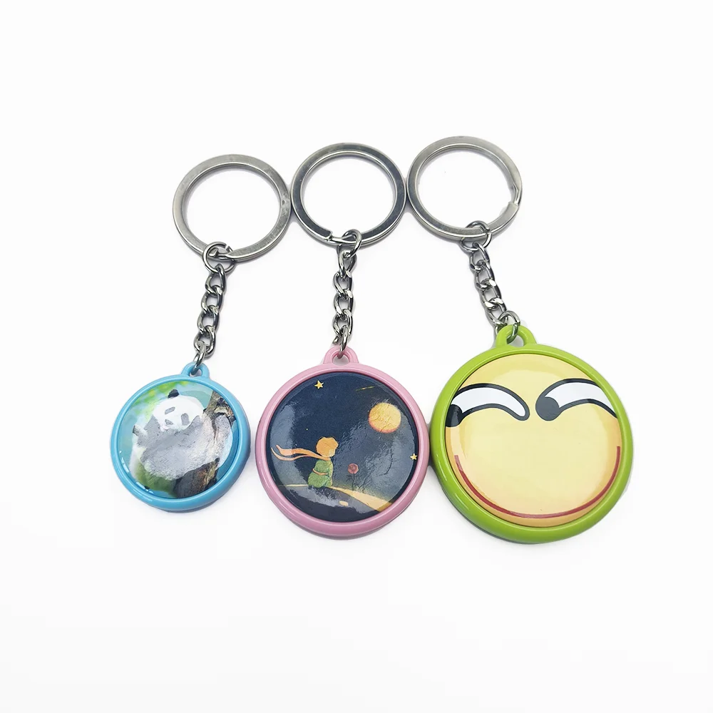 25/32/37mm Colorful Keychain Double Sides Button Badge Material for Decoration
