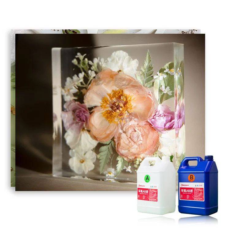 Bubble-free Liquid Transparent Crystal Epoxy Resin 3:1 Non-toxic Epoxy AB Glue for DIY Crafts, Jewelry