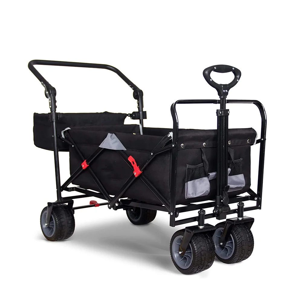 Настраиваемая Цветная многофункциональная четырехколесная складная тележка для кемпинга и вечеринок