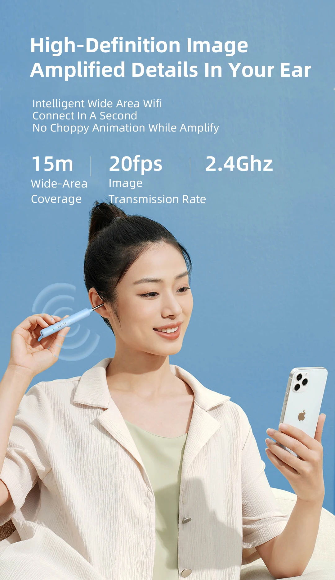 Xlife Original manufacture ear cleaner with camera Wifi wireless X3 ear wax removal tool