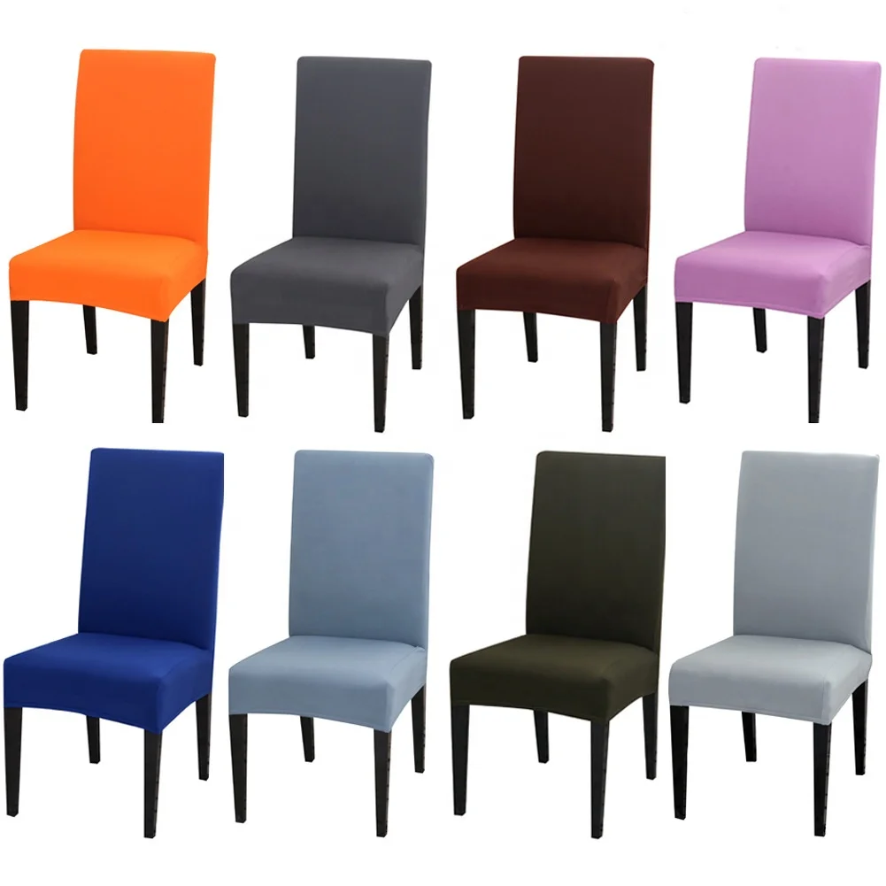 
Cheap Banquet Elastic Stretch Seat Cover Customized Spandex Dining Room Chair Covers 