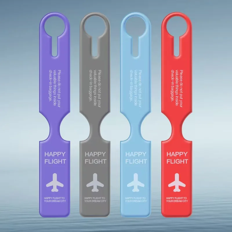 Hot sales  custom logo  travel luggage tags Baggage tag in Stock  soft pvc luggage tag Hollowed out aircraft strip