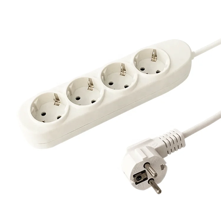 Germany 4 way universal schuko socket outlet with child protection