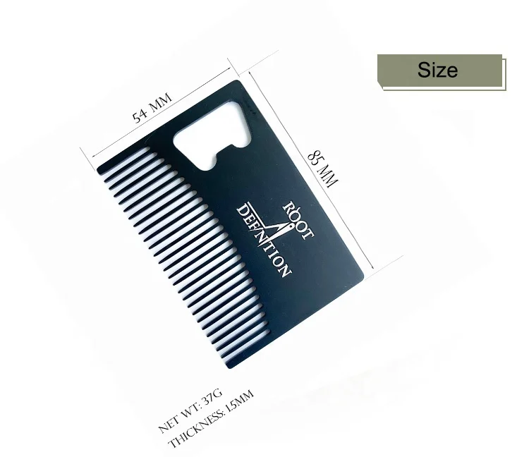 Personalized Powder Coated Man Beard Comb Bottle Opener