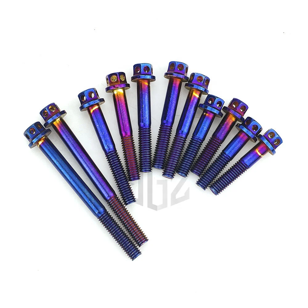Motorcycle Stainless Steel Engine Screws Burned Blue Nut Cap Bolts Cover Accessories for HONDA PCX 150 125 160