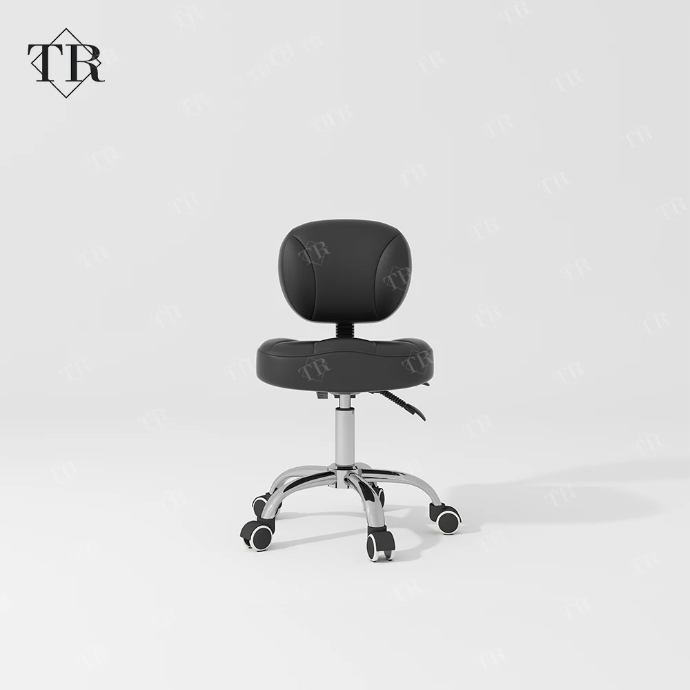 Turri Black Wholesale Commercial Premium Beauty Barber Chair Round Stool Barbershop Hair Salon Chair Moved Nail Stool