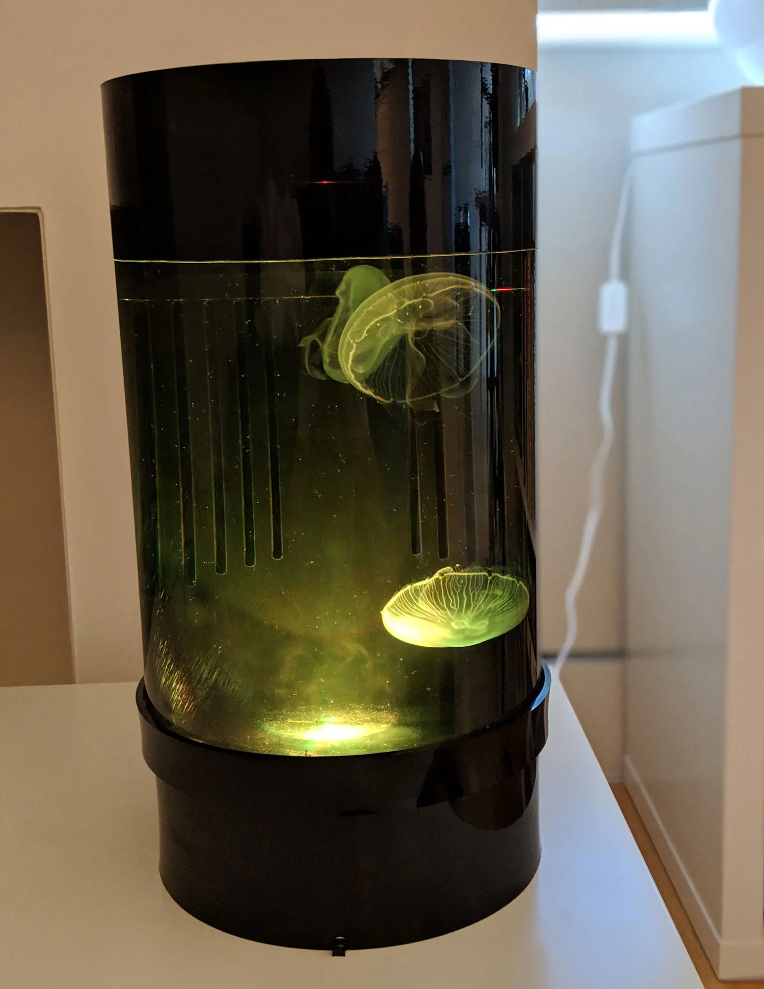 Офисный Настольный водяной морской фильтр светодиодный светильник охладитель аквариум цилиндрические аквариумные изделия акриловый цилиндр Медуза аквариум