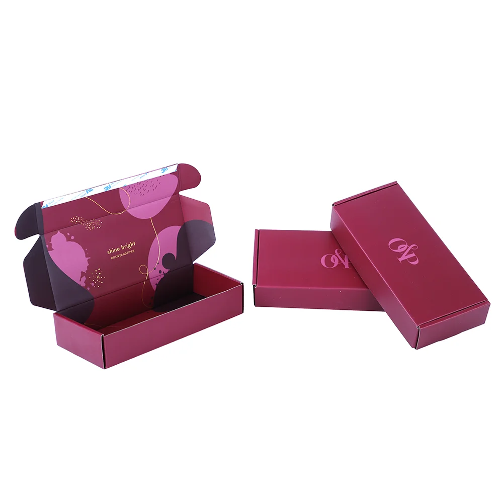 Shipping Box Craft Makeup Packaging Hot Selling Shot Glass White Mailer Carton Verpackung Purple Small Paper Shipping Box For Tv