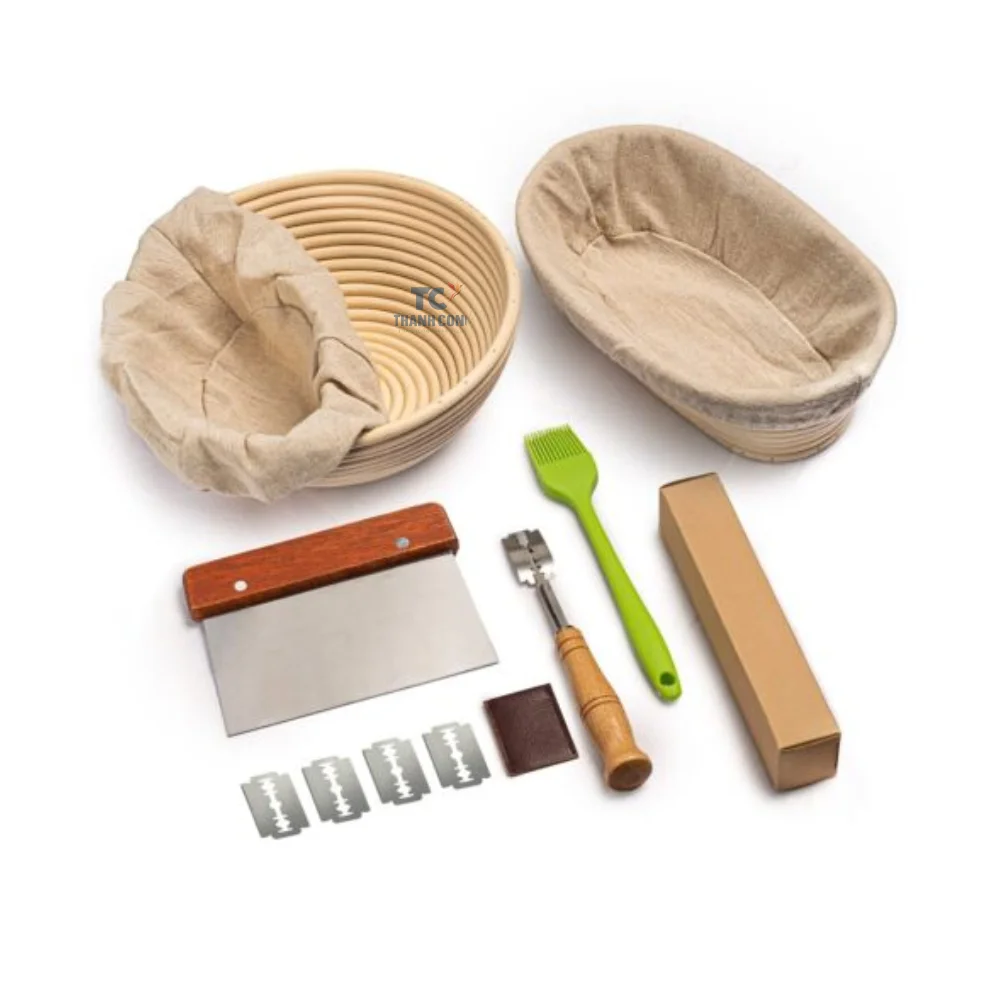 Vietnam Sourdough Bread Starter Kit Includes Sourdough Jar Rattan Banneton Bread Proofing Basket and More Accessories
