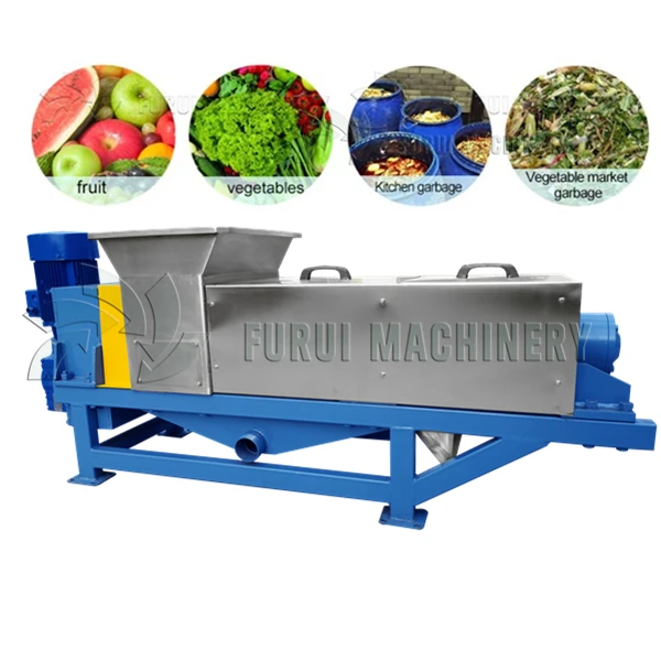 food waste dehydrator with shredder/cassava residue dewatering machine/vegetable waste screw press dewatering machine