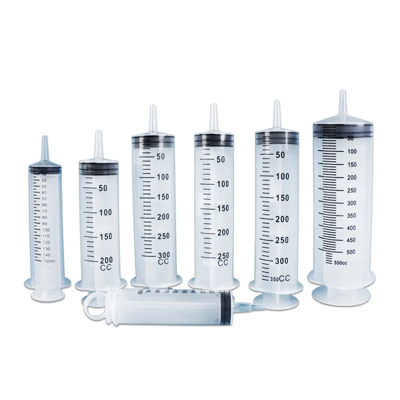 High-capacity factory supply discount plastic syringe without needle 30ml 60ml 100ml 200ml 60cc veterinary syringe