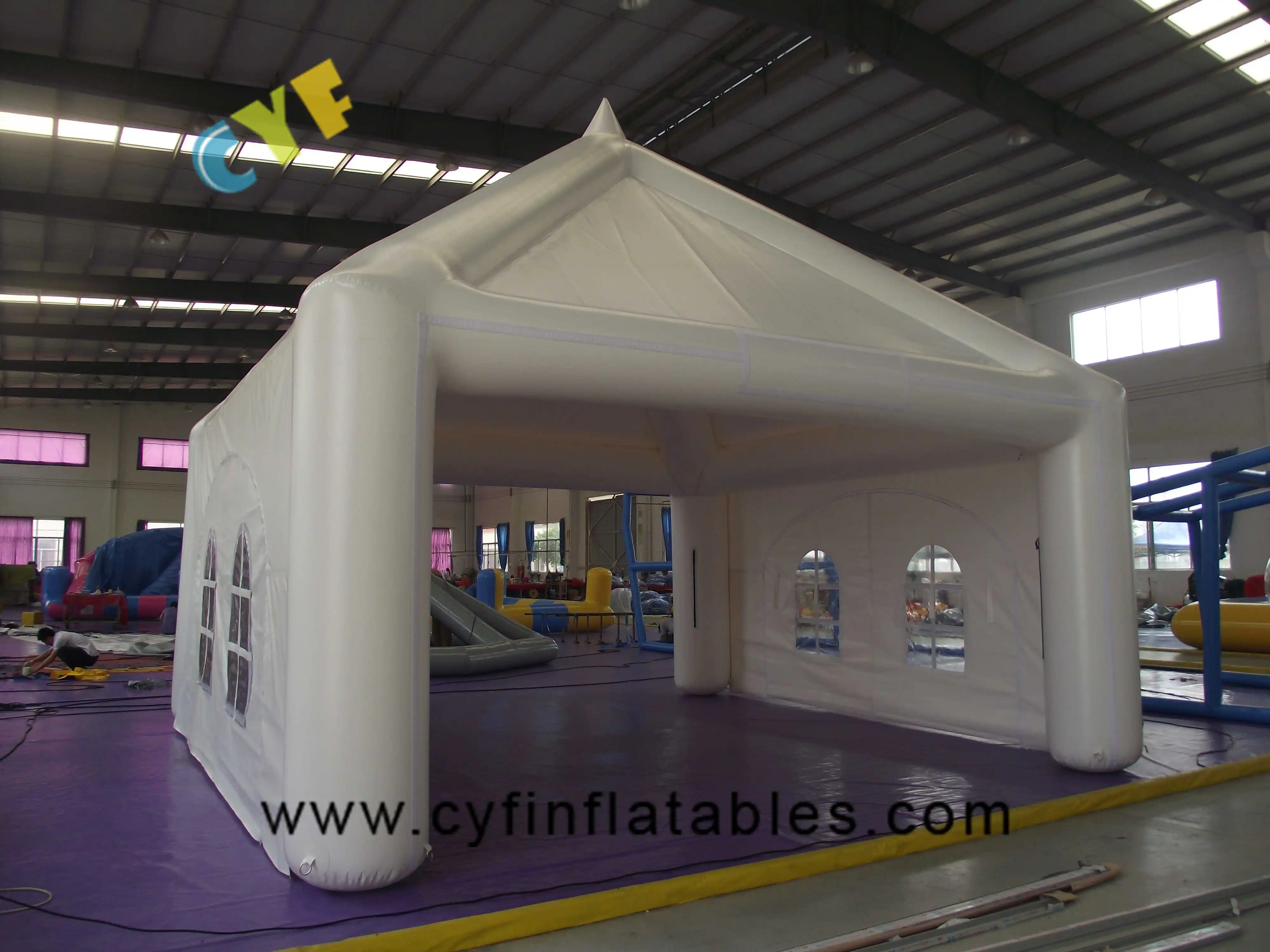 Customized size large outdoor oxford inflatable white marquee tent for wedding party