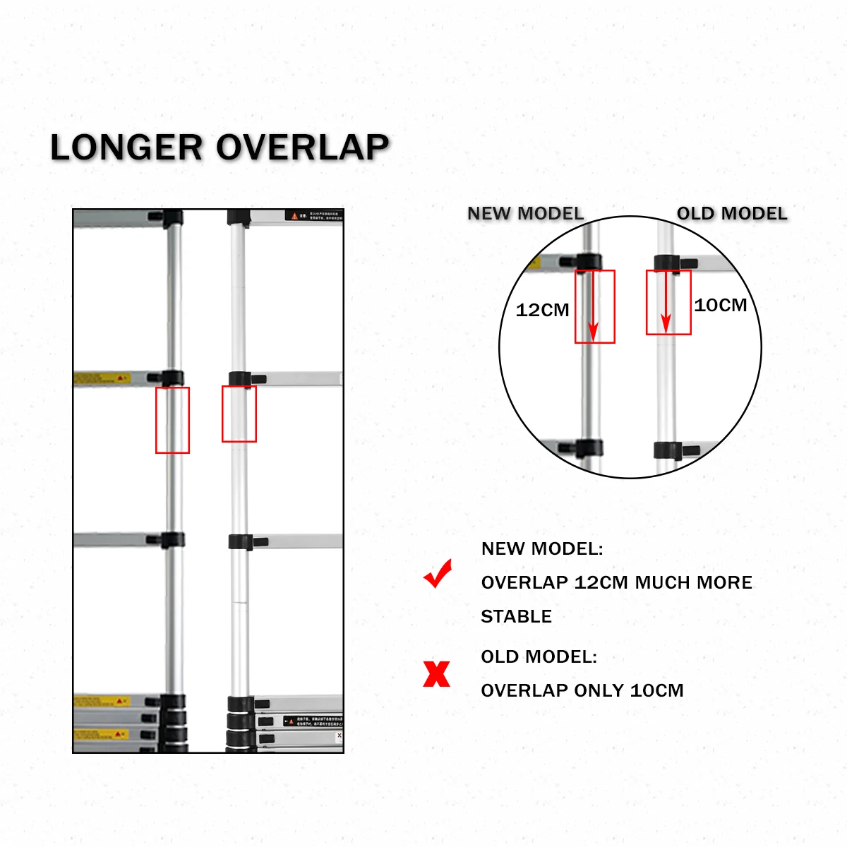 4.1m aluminum telescopic portable multifunctional folding step ladder 9 step for shop